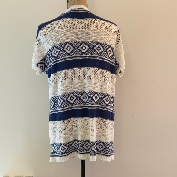 Cloud Chaser Short Sleeve Open Front Cardigan Sz M - Picture 3 of 11